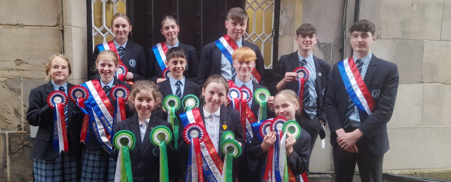 students with medals